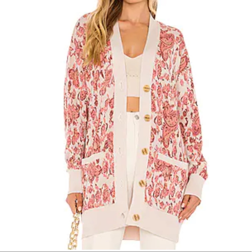 HEMANT & NANDITA Pink and Cream Sweater